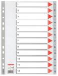 LEITZ Register A4 112 grau PP FolieDeckblatt aus Kartonmit folien