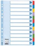 ESSELTE Karton-Register blanko A4 12-teilig mehrfarbig (3310016900