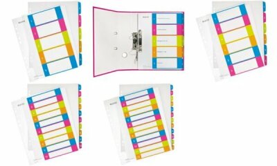 LEITZ Farbregister WOW A4 Überbr110 Plastikregister WOW 110 A4 Überbreite