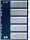 LEITZ Register A4 15 weiß mit blauem Deckblatt (Pappe)