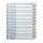 LEITZ 1275 Register PP blanko A5 12 Blatt grau