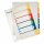 LEITZ 1292 Zahlenregister PP blanko bedruckbar A4 Überbreite 6 Blatt farbig