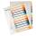 LEITZ 1294 Zahlenregister PP blanko bedruckbar A4 Überbreite 12 Blatt farbig