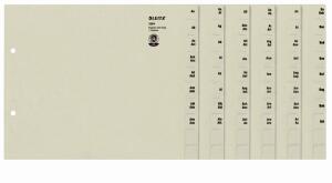LEITZ Registerserie A4 Papier grau A 4 200 Ordner Lochverstärkung des 1.