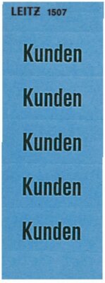 LEITZ 1507 Inhaltsschild Kunden selbstklebend 100 Stück blau