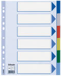 ESSELTE Register blanko A4 PP 6teilig + Deckblatt farbig