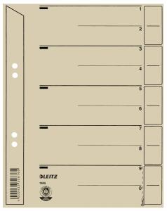 LEITZ Trennblatt A5 grau Trennblatt A5 mit Linienaufdruck