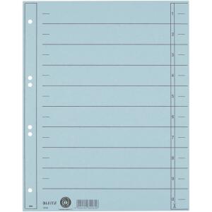 LEITZ Trennblatt A4 hellblau ungeöst Trennblatt A4 Überbreite damit