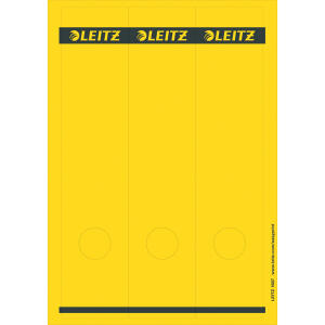 LEITZ 1687 PCbeschriftbare Rückenschilder Papier lang/breit 75 Stück gelb