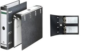 LEITZ Hänge-Doppelordner 2xDIN A 5 quer 75 mm schwarz (80182400)