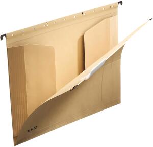 LEITZ Hängetasche ALPHA seitlich 2Jurisklappen Natronkarton naturbraun