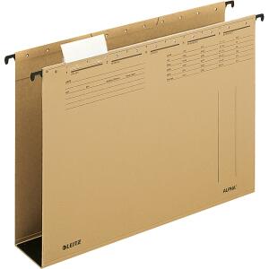 LEITZ Hängesammler ALPHA Hartpappeboden 60 mm Natronkarton naturbraun