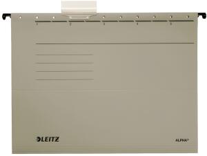 LEITZ Hängemappe AlphaUws grau Natronkarton 250g/m2 f.lose Blattablage