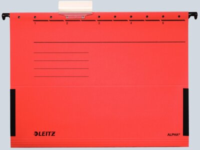 LEITZ 1986 Hängetasche ALPHA seitlich mit Fröschen PendarecKarton rot