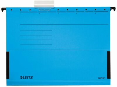 LEITZ 1986 Hängetasche ALPHA seitlich mit Fröschen PendarecKarton blau