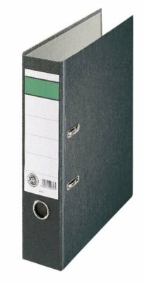 LEITZ Ordner A4 8cm schwarz mit schwarzem Wolkenmarmor