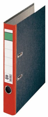 CENTRA Ordner A4 5cm rot mit schwarzem Wolkenmarmor