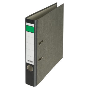 LEITZ Ordner A4 5cm schwarz mit schwarzem Wolkenmarmor