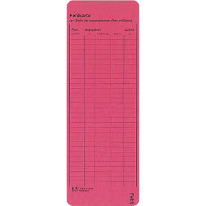 LEITZ Leitkarte Fehlkarte rot Fehl und Leitkarte. Zweiseitiger