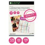 LEITZ 33806 Folientasche A6 glänzend 125 mym 100...