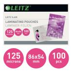 LEITZ 33810 Folientasche Kreditkarte glänzend 125...