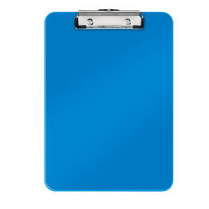 LEITZ Klemmbrett A4 Wow blau metall. Klemmbrett WOW. Schreibunterlage mit rob