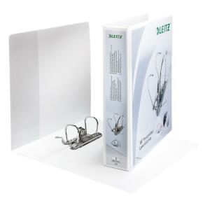 LEITZ 4226 Ordner Präsentation 180° mit Taschen A4 schmal weiss