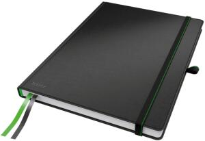 LEITZ Notizbuch A4 Complete schwarz A4 liniert mit festem Einband in hochw
