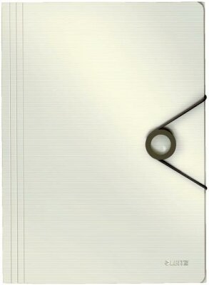 LEITZ 45631001 Gummizugmappe Solid A4 PP weißEckspannermmappe Solid für Format A4 Füllmenge 150Blatt aus kratzfestem und
