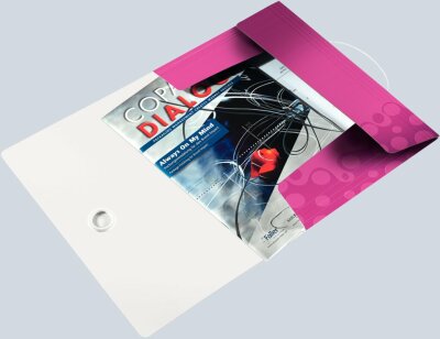 LEITZ 4599 Eckspannermappe WOW A4 PP pink metallic