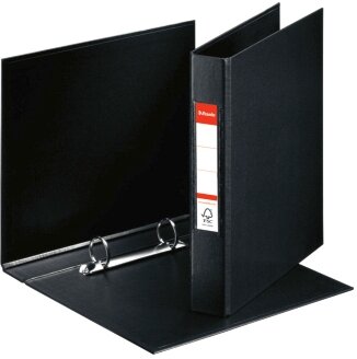 LEITZ Ringbuch schwarz Kunststoff Folie kaschiert