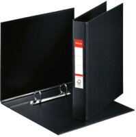 LEITZ Ringbuch schwarz Kunststoff Folie kaschiert