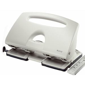 LEITZ 5132 Doppellocher 40Blatt mit Anschlagschiene grau