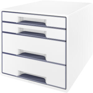 LEITZ Schubladenbox WOW CUBE perlweiß 52132001 4 Schubladen