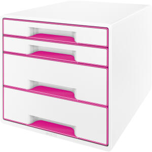 LEITZ Schubladenbox WOW CUBE pink metallic Schubladenbox WOW CUBE mit 4 Schu