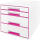 LEITZ Schubladenbox WOW CUBE pink metallic Schubladenbox WOW CUBE mit 4 Schu