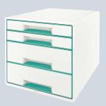 LEITZ Schubladenbox WOW CUBE eisblau metallic 52132051 4...
