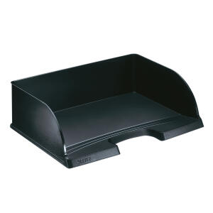 LEITZ Briefkorb A4quer schwarz 363x104x273mmZubahör:Beschriftungschild
