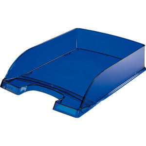LEITZ 5226 Briefkorb Transparent Plus A4 Polystyrol dunkelblau