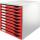 LEITZ 5281 Schubladenset FormularSet A4/C4 10 geschlossene Schubladen lichtgrau/rot