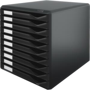 LEITZ 5294 Schubladenset FormularSet A4/C4 10 geschlossene Schubladen schwarz/schwarz