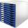 LEITZ 5281 Schubladenset FormularSet A4/C4 10 geschlossene Schubladen lichtgrau/blau