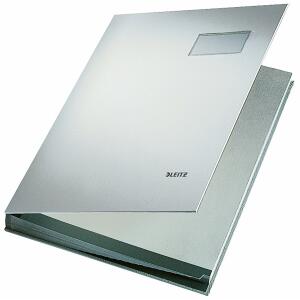 LEITZ 5700 Unterschriftsmappe 20 Fächer PP kaschiert lichtgrau