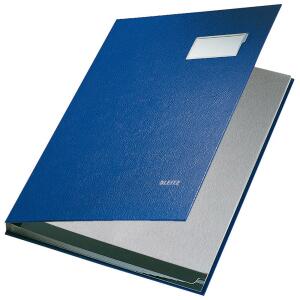 LEITZ 5701 Unterschriftsmappe 10 Fächer PP kaschiert blau