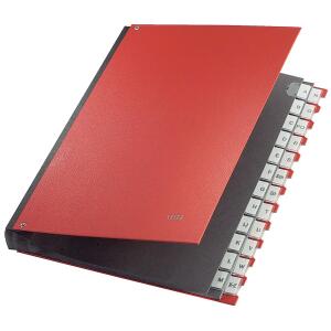 LEITZ 5924 Pultordner AZ 24 Fächer PP rot