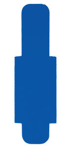 Stecksignal 50ST dunkelblau Hartfolie 10 mm überstehendB12xH40mmzu