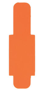 LEITZ Stecksignal 50ST orange Hartfolie 10 mm überstehendB12xH40mmzu