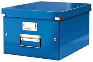 Archivbox Click und Store mittel Graukarton blau
