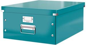 Archivbox Click und Store groß Graukarton eisblau