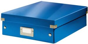LEITZ Archivbox A4 Wow metallicblau Organisationsbox Click und Store WOW mitte